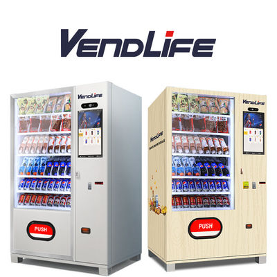Coin&bill Operated Outdoor Snack Drink Combo Vending Automatic Noodles Refrigerated  Vending Machine